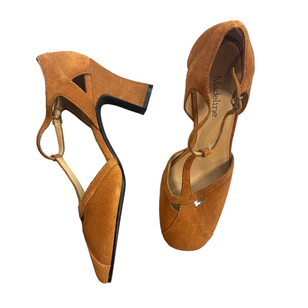 Madeline Tan Suede Heels